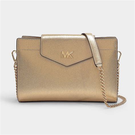 michael kors gold metallic handbags|Michael Kors gold crossbody bag.